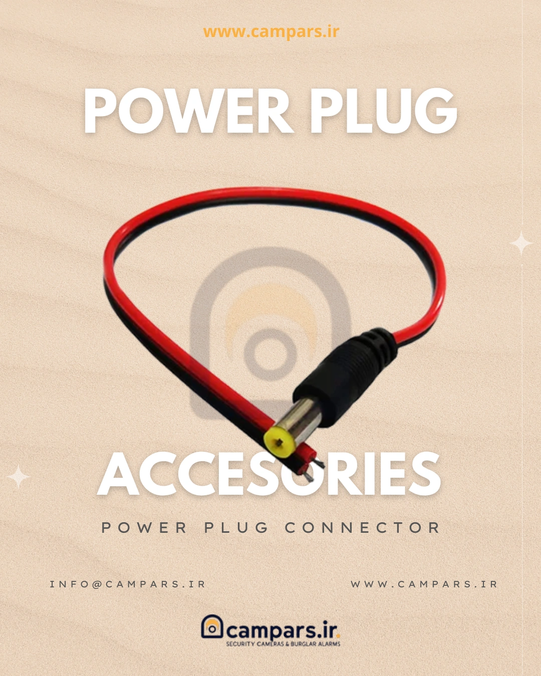 فیش آداپتوری نری 12 ولت مخصوص دوربین مداربسته و تابلو LED