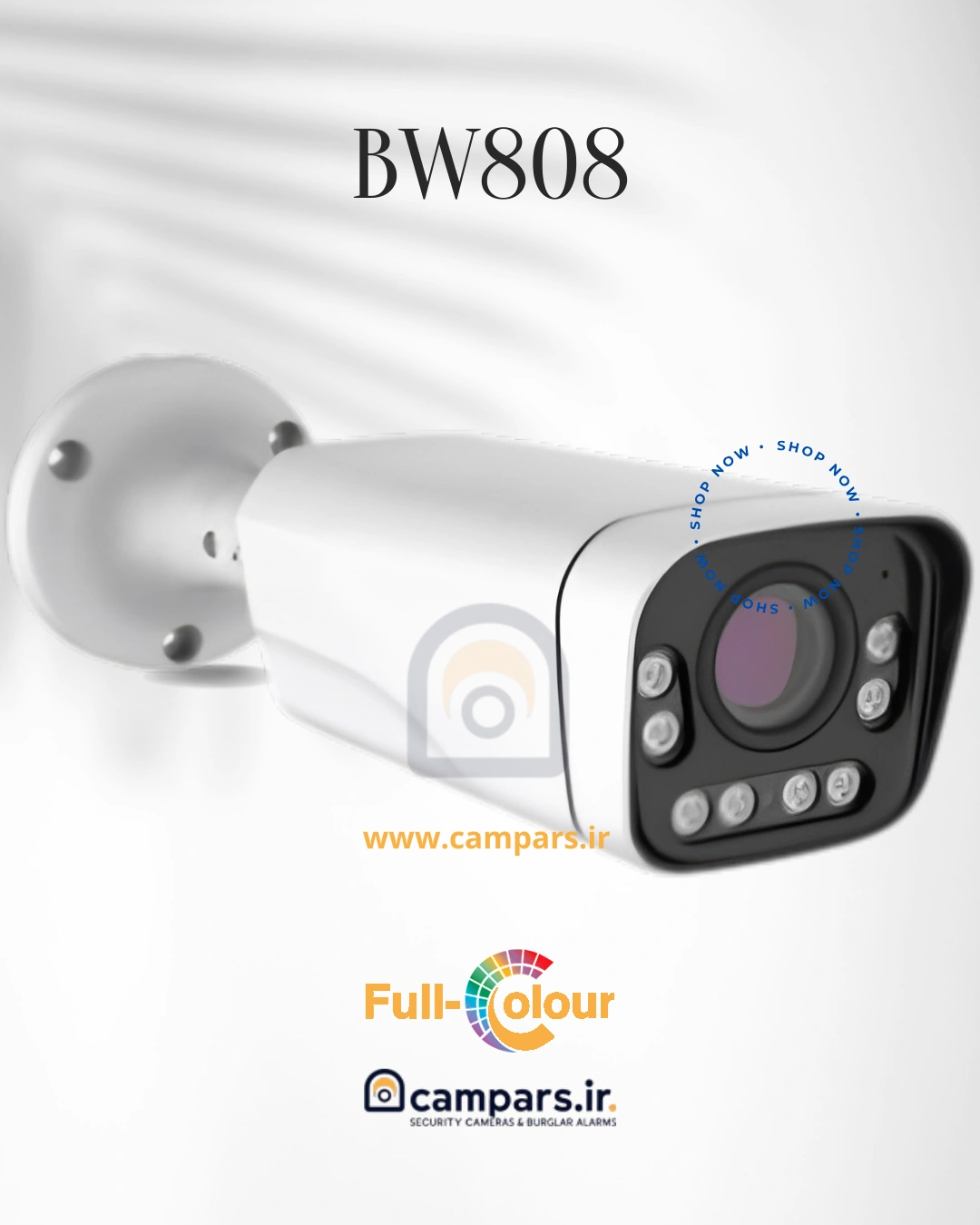 دوربین بولت فلزی DiR930 BW808 با کیس 25 سانتی‌متر و وارملایت 8 SMD